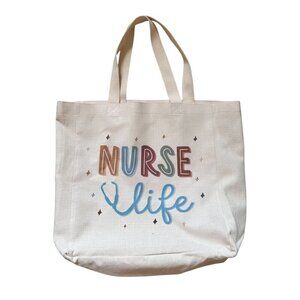 Nurse Life Canvas Tote Bag Shoulder Bag Work Casual School